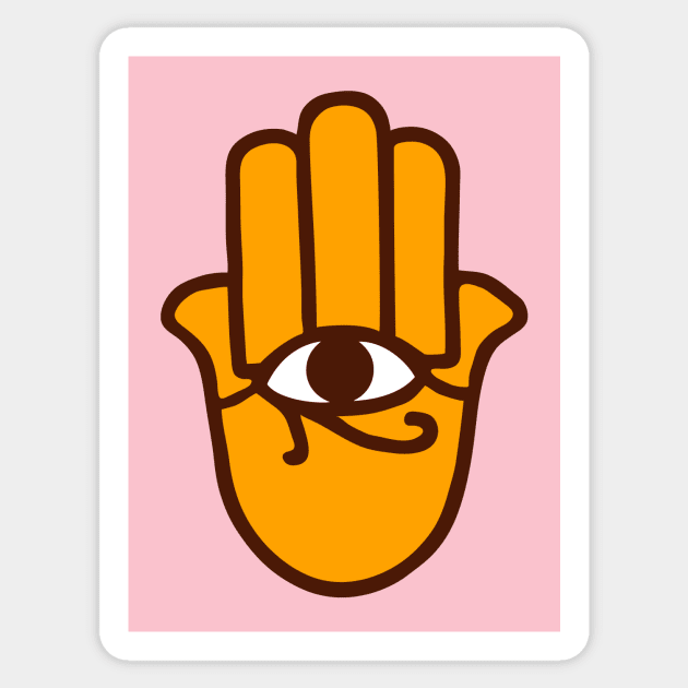 hamsa hand Sticker by Huggy Mauve